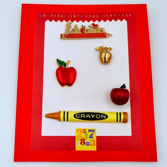 Vintage School Teacher Lapel Pins - Picture 1 of 7